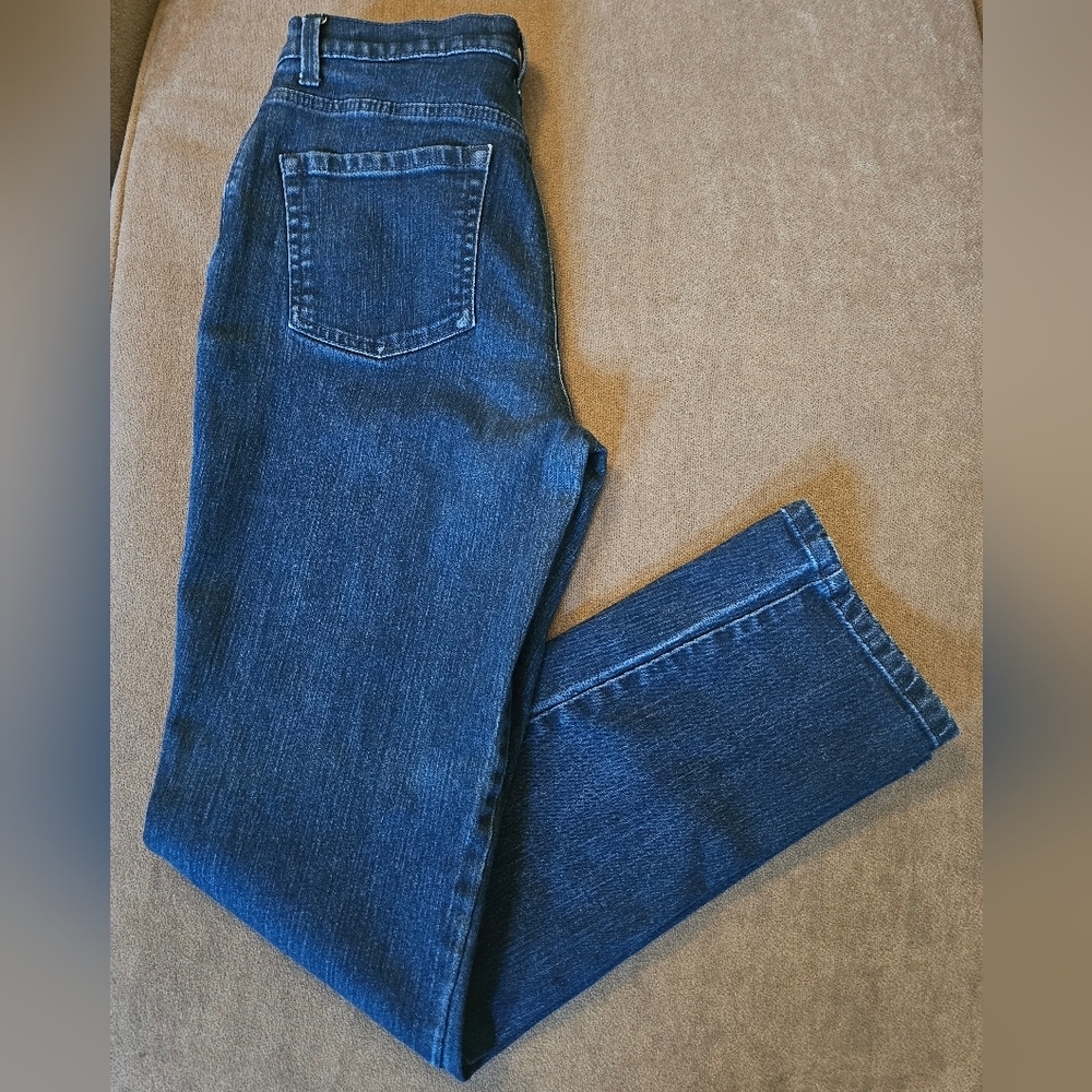 Gloria Vanderbilt Amanda Dark Wash Straight Leg Jeans Size 6 - Picture 12 of 12